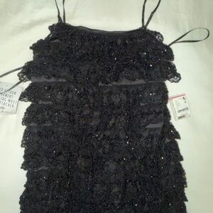 Free people Black Lace Sleeveless Dress
